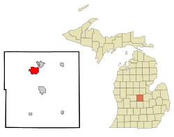 Gratiot County Michigan Incorporated and Unincorporated areas Alma Highlighted